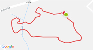 Google map image of the fitness trail
